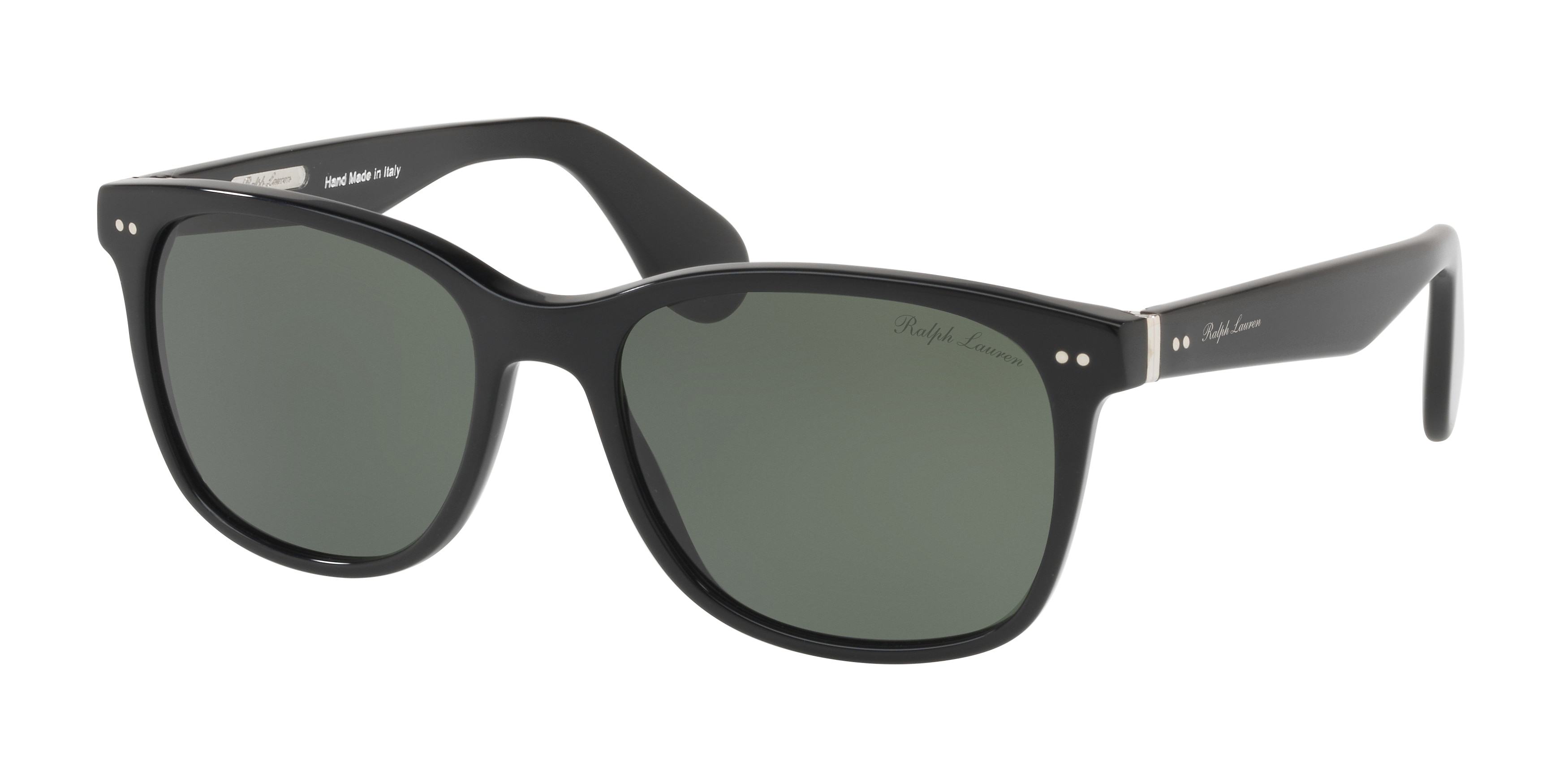 Ralph Lauren Homme RL8162P 500152 Lunettes De Soleil AcéTate Noir Vert Carré Normale-image